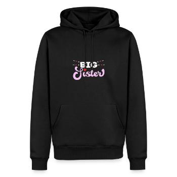 Big Sister - große Schwester - Men’s Premium Organic Hoodie - black - Front - Nico (187cm)