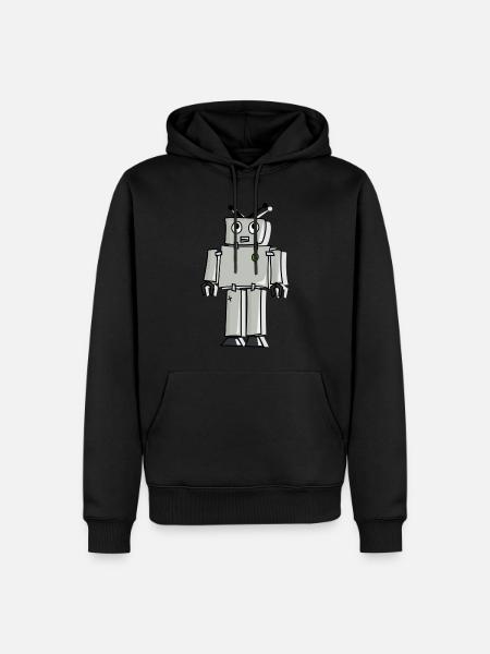 robot - Men’s Premium Organic Hoodie - black