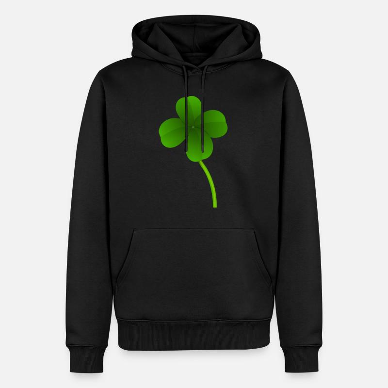 cloverleaf - Sweat à capuche Premium bio Homme - noir