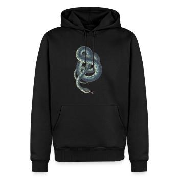 Serpent - Sweat à capuche Premium bio Homme - noir - Devant - Nico (187cm)