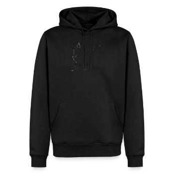 Chien Bouvier Bernois - Sweat à capuche Premium bio Homme - noir - Devant - Nico (187cm)