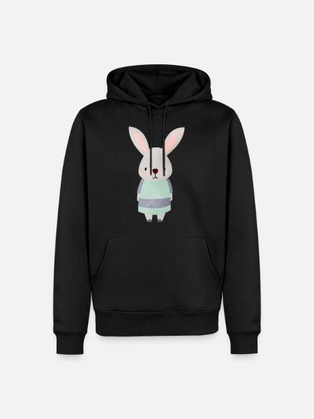 Hare spoon - Men’s Premium Organic Hoodie - black