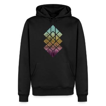 Landscape mode - Men’s Premium Organic Hoodie - black - Front - Nico (187cm)
