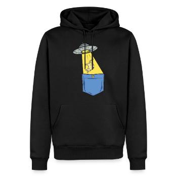 Alien Ufo Pocket Cat chats cadeau pour animaux de compagnie - Sweat à capuche Premium bio Homme - noir - Devant - Nico (187cm)