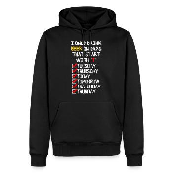 Beer everyday - Men’s Premium Organic Hoodie - black - Front - Nico (187cm)