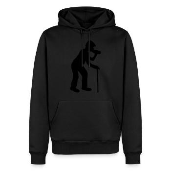 opa alkohol bier saufen trinken durst flasche okto - Männer Premium Bio Hoodie - Schwarz - Vorne - Nico (187cm)