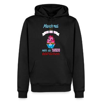 Törtchen. - Männer Premium Bio Hoodie - Schwarz - Vorne - Nico (187cm)