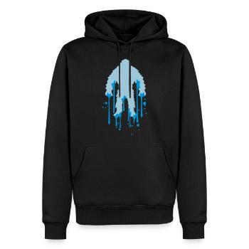 eis nass schmelzen graffiti tropfen stempel farbe - Männer Premium Bio Hoodie - Schwarz - Vorne - Nico (187cm)