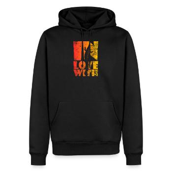 Echsen Liebe - Männer Premium Bio Hoodie - Schwarz - Vorne - Nico (187cm)