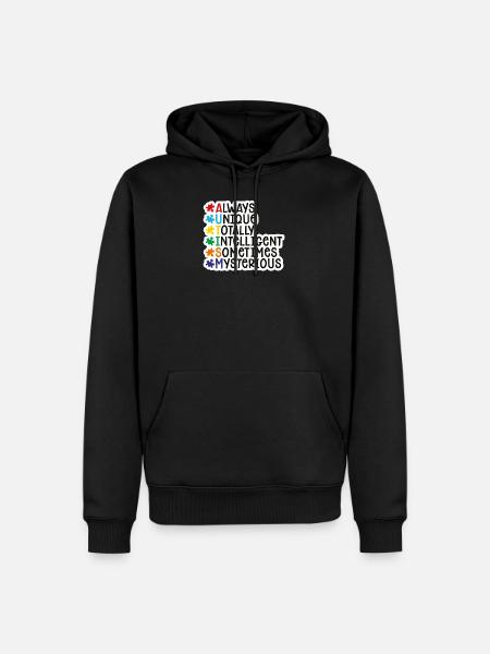 autisme - Sweat à capuche Premium bio Homme - noir