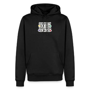 Cadeau d'inclusion de diversité d'autisme - Sweat à capuche Premium bio Homme - noir - Devant - Nico (187cm)