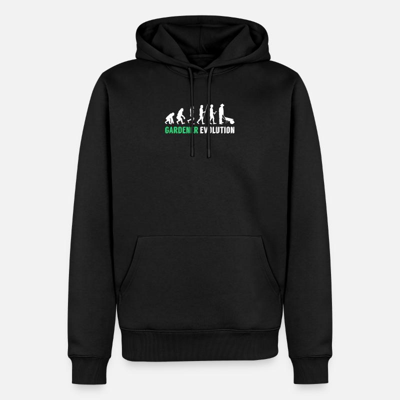 Evolution du jardinier - Sweat à capuche Premium bio Homme - noir