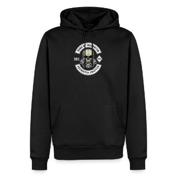Biker T-Shirt Sons of Ibuprofen Arthritis - Men’s Premium Organic Hoodie - black - Front - Nico (187cm)