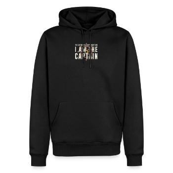 Capitaine capitaine skipper - Sweat à capuche Premium bio Homme - noir - Devant - Nico (187cm)