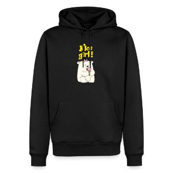 Jolie petite fille / ours de glace - Sweat à capuche Premium bio Homme - noir - Devant - Nico (187cm)