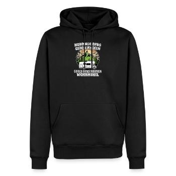 Motorhome - campeur cool - Sweat à capuche Premium bio Homme - noir - Devant - Nico (187cm)