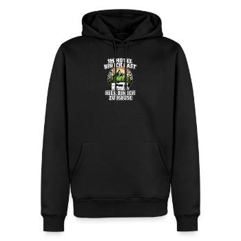 Wohnmobil Reisemobil Wohnwagen Caravan - Männer Premium Bio Hoodie - Schwarz - Vorne - Nico (187cm)