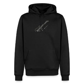 guitare électrique - Sweat à capuche Premium bio Homme - noir - Devant - Nico (187cm)