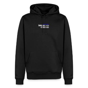 Courbe nord Magdeburg - Sweat à capuche Premium bio Homme - noir - Devant - Nico (187cm)