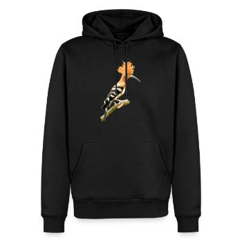 Wiedehopf am431 - Männer Premium Bio Hoodie - Schwarz - Vorne - Nico (187cm)