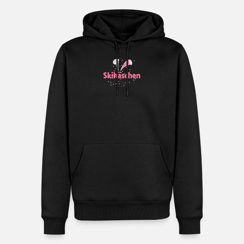 Skihäschen Skihaserl - Männer Premium Bio Hoodie - Schwarz