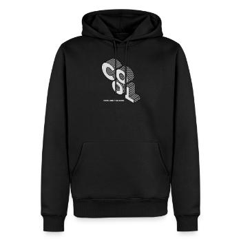 cool and the gang - Sweat à capuche Premium bio Homme - noir - Devant - Nico (187cm)