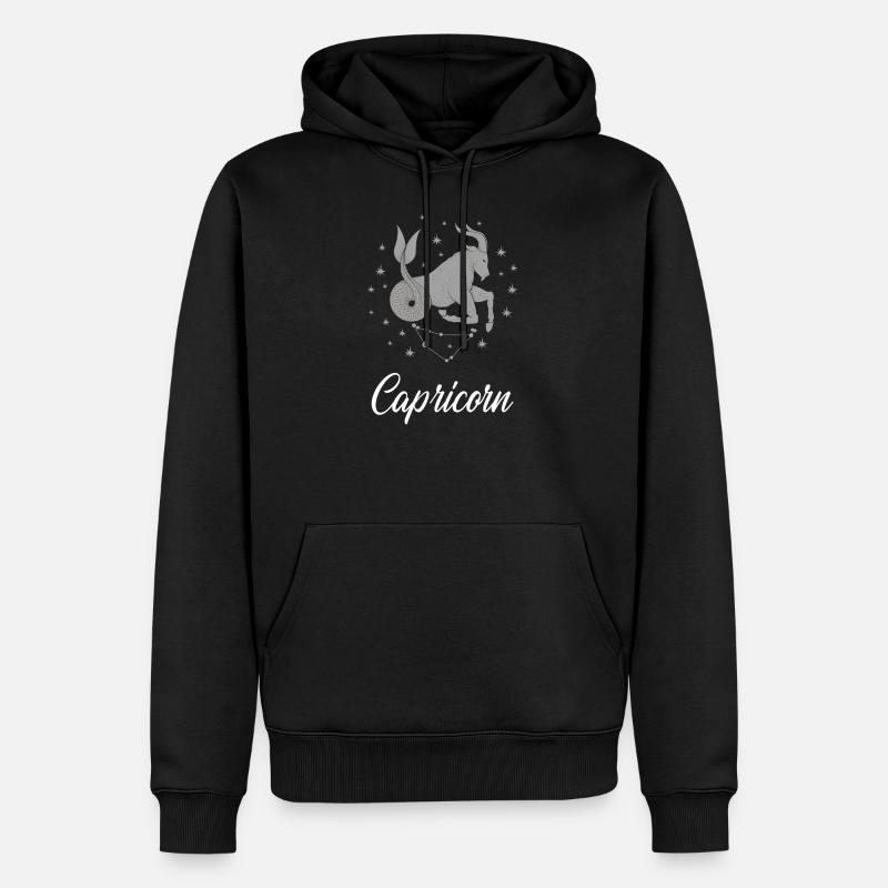 Sternzeichen Sternzeichen Steinbock - Männer Premium Bio Hoodie - Schwarz