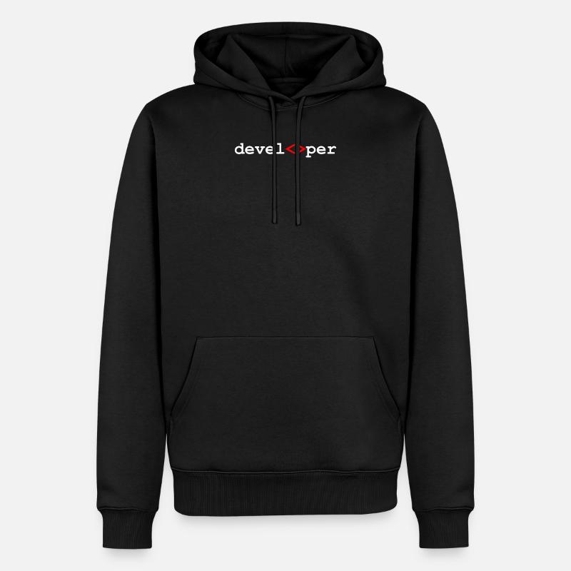 Developer Entwickler Programmierer - Männer Premium Bio Hoodie - Schwarz