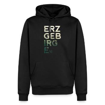 Erzgebirge Mode und Kleidung - Schlägel und Eisen - Männer Premium Bio Hoodie - Schwarz - Vorne - Nico (187cm)