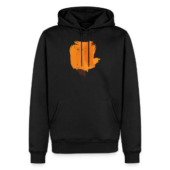 Farbe Klecks Spritzer Maler Geschenk bunt orange - Männer Premium Bio Hoodie - Schwarz - Vorne - Nico (187cm)