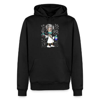 chemistry - Men’s Premium Organic Hoodie - black - Front - Nico (187cm)