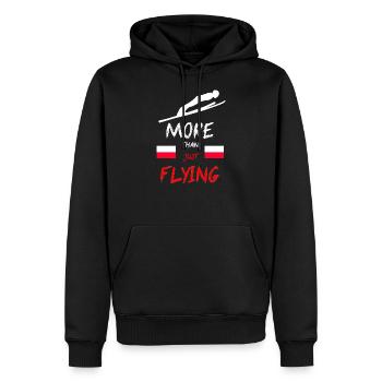 Skispringen Skifliegen geburtstag Geschenk Spruch - Männer Premium Bio Hoodie - Schwarz - Vorne - Nico (187cm)
