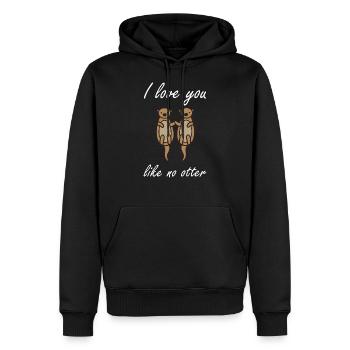 I Love You Like No Otter Partnerschaft Beziehung - Männer Premium Bio Hoodie - Schwarz - Vorne - Nico (187cm)