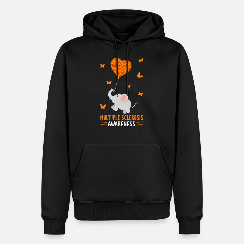 Multiple Sclerosis Awareness - Männer Premium Bio Hoodie - Schwarz