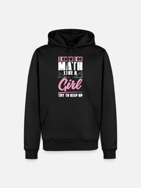 Matematik nørd pige gave matematik - Herre Premium økologisk hoodie - sort