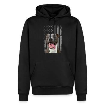 Pitbull Pitbull Pitbull Bull chien - Sweat à capuche Premium bio Homme - noir - Devant - Nico (187cm)