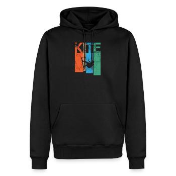 Kite, Kite- surfeur - Sweat à capuche Premium bio Homme - noir - Devant - Nico (187cm)
