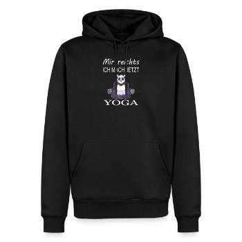 PANDA YOGA Mir reichts ich mach jetzt Yoga - Männer Premium Bio Hoodie - Schwarz - Vorne - Nico (187cm)