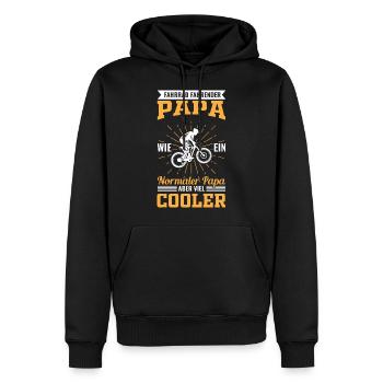 Fahrrad Papa | Lustiges Vater Vatertag Geschenk - Männer Premium Bio Hoodie - Schwarz - Vorne - Nico (187cm)