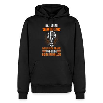 Heißluftballon Heissluftballon Ballonfahrer - Männer Premium Bio Hoodie - Schwarz - Vorne - Nico (187cm)
