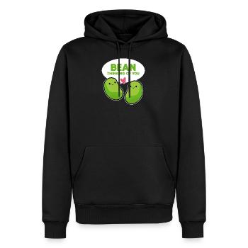 Bean Penser les amateurs de légumes cadeau - Sweat à capuche Premium bio Homme - noir - Devant - Nico (187cm)