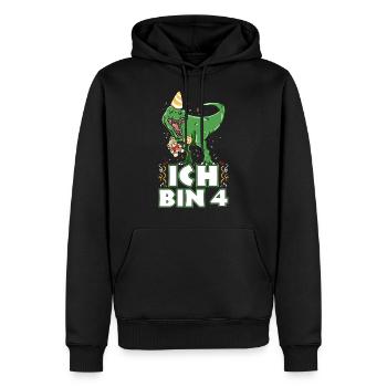 4 Jahre Alt Kindergeburtstag - 4. Geburtstag - Männer Premium Bio Hoodie - Schwarz - Vorne - Nico (187cm)