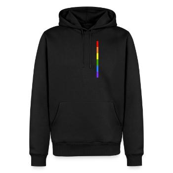 LGBT-Bar Design - Männer Premium Bio Hoodie - Schwarz - Vorne - Nico (187cm)