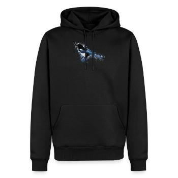 Elster Vogel Vogelfreund Vogelbeobachter - Männer Premium Bio Hoodie - Schwarz - Vorne - Nico (187cm)