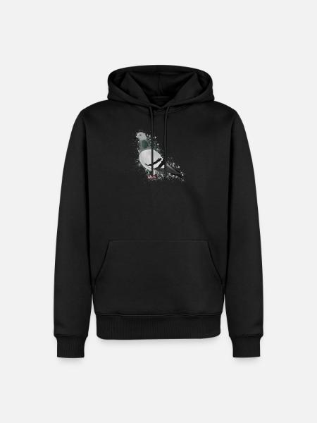 Pigeon Bird Bird Lover Birdwatcher - Men’s Premium Organic Hoodie - black
