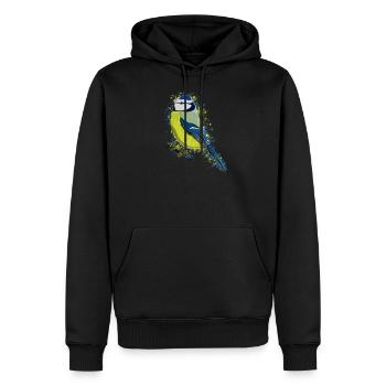 Blaumeise Vogel Vogelfreund Vogelbeobachter - Männer Premium Bio Hoodie - Schwarz - Vorne - Nico (187cm)