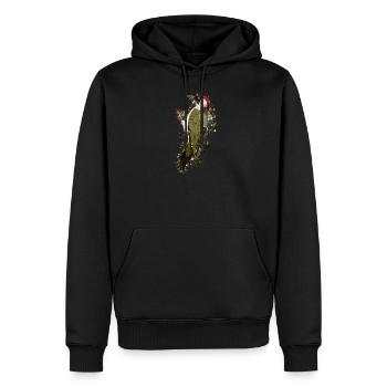 Grünspecht Vogel Vogelfreund Vogelbeobachter - Männer Premium Bio Hoodie - Schwarz - Vorne - Nico (187cm)