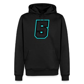 5 Number symbol - Men’s Premium Organic Hoodie - black - Front - Nico (187cm)