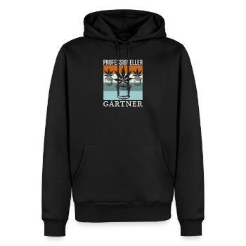 Professioneller Gärtner Weed Design - Männer Premium Bio Hoodie - Schwarz - Vorne - Nico (187cm)
