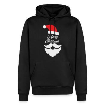 XMAS SANTA - Sweat à capuche Premium bio Homme - noir - Devant - Nico (187cm)